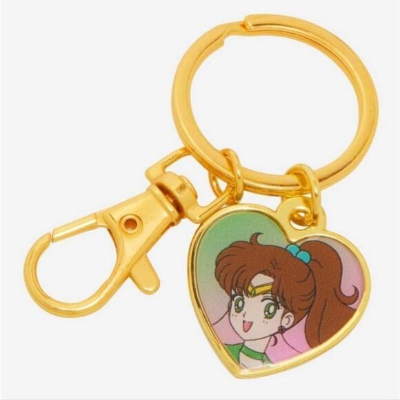Sailor Moon Sailor Jupiter Heart Charm Keychain - Picture 2 of 2